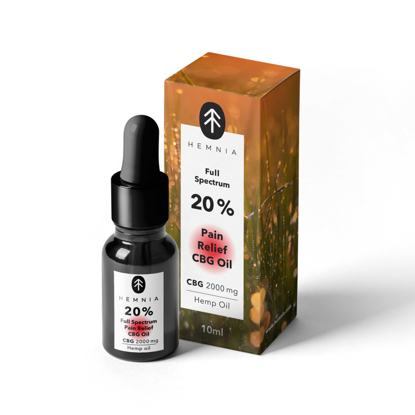 Hemnia Full spectrum Pain Relief CBG oil - 10 % CBG, 5 % CBD, 1000 mg, 10 ml (Copy)