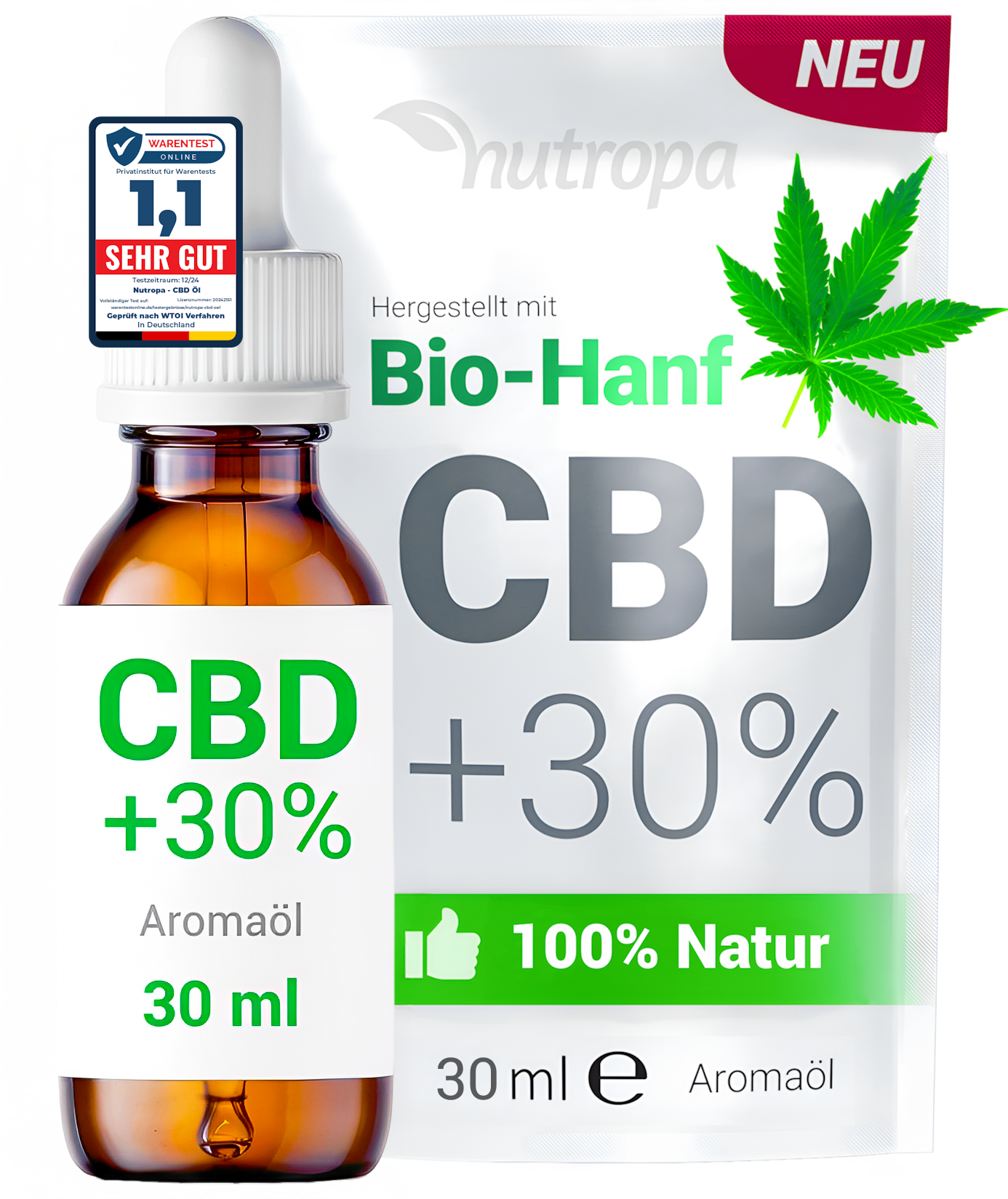 NatureMAX - 30 ml - Stor flaske 30% CBD
